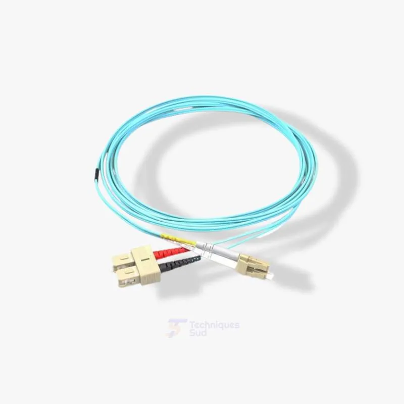 Jarretière Fibre Optique OM3 Multimode SC/LC Duplex 3m