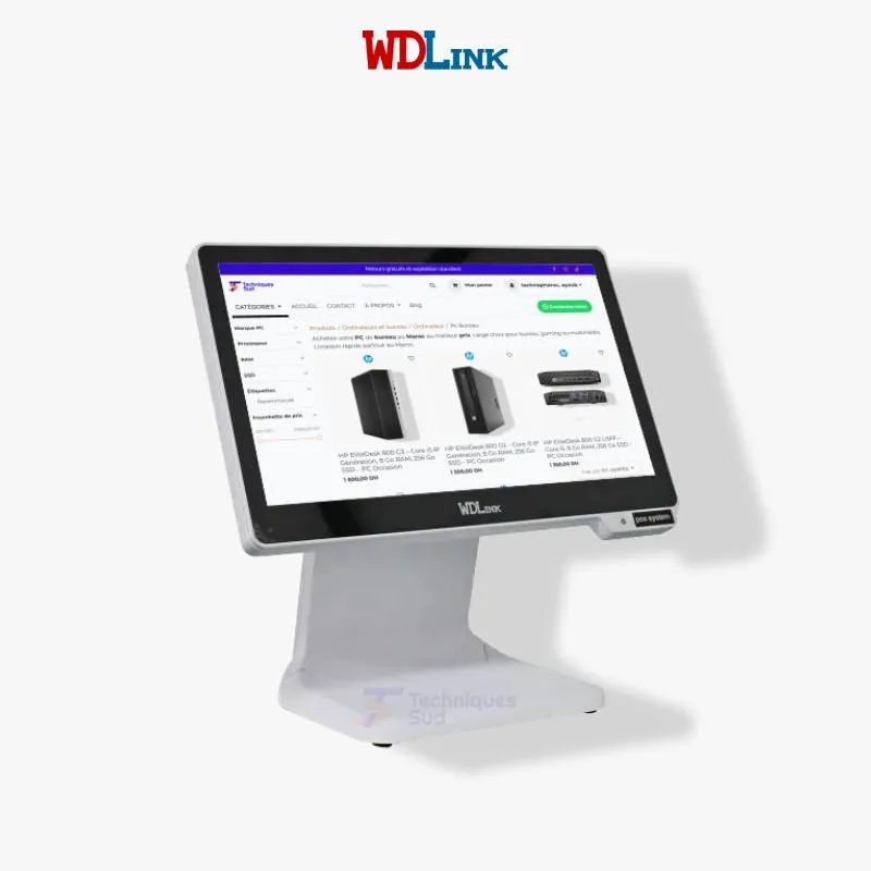 [WD980-I5-8GB-128GB] Terminal de point de vente Pos all in one tactile 15.6" WD-LINK  i5 8gb RAM 128Gb