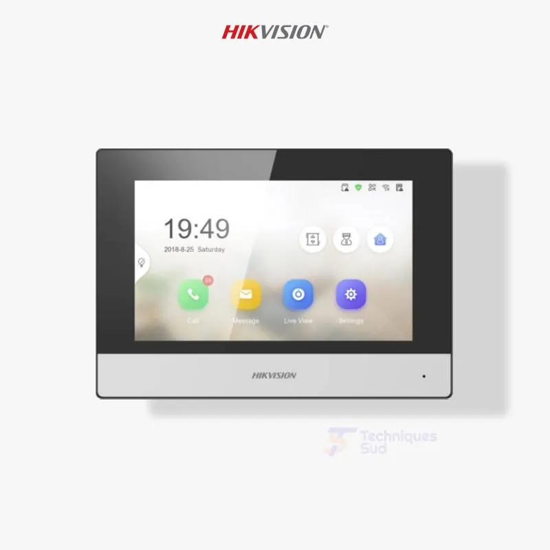 Hikvision DS-KH6320-TE1 – Moniteur Videophone IP 7" Tactile