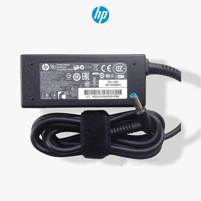 Chargeur PC Portable HP – Fiche Bleue