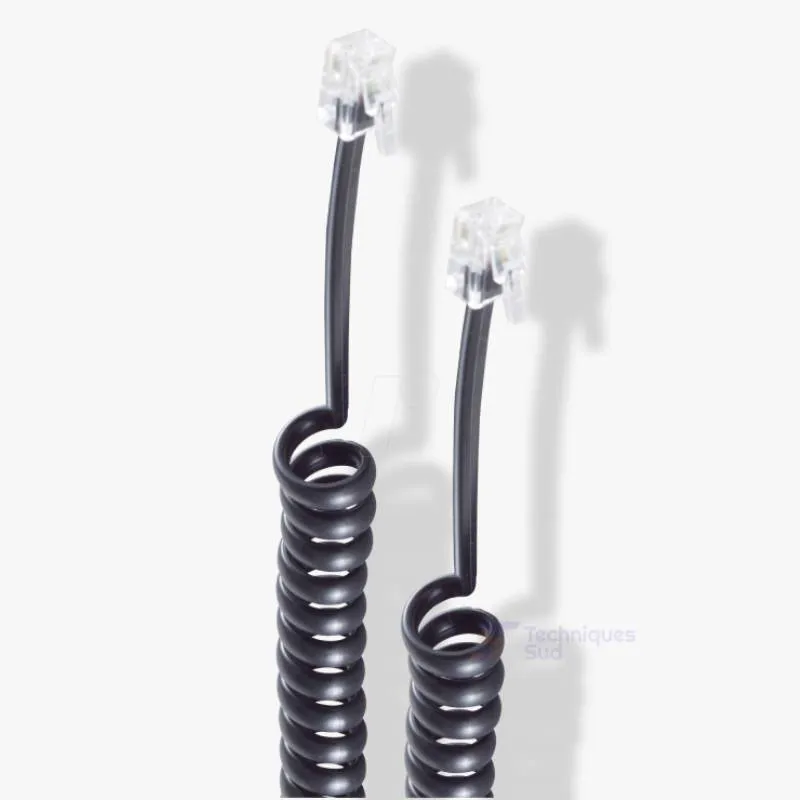Cordon Spiral 4P4C 5 m – Câble Téléphonique
