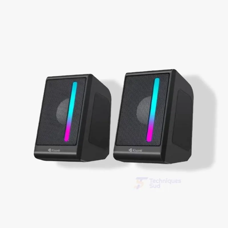 Kisonli X16 – Mini Haut-Parleurs USB 2.0 Stéréo