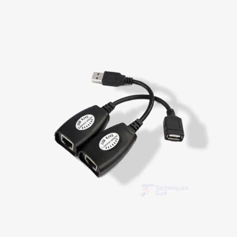 USB Extender par Câble RJ45 Ethernet – Prolongateur USB Longue Distance
