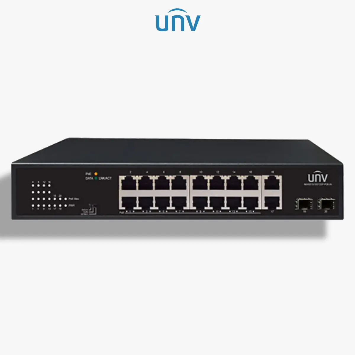 Uniview NSW2010-18GT2GP-POE-IN – Switch PoE Gigabit 16 Ports PoE + 2 RJ45 + 2 SFP