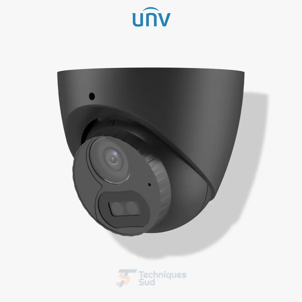 Uniview UAC-T122-AF28LM-BLAC – Caméra Analogique Turret 2 MP Audio ColorHunter 2,8 mm Noire