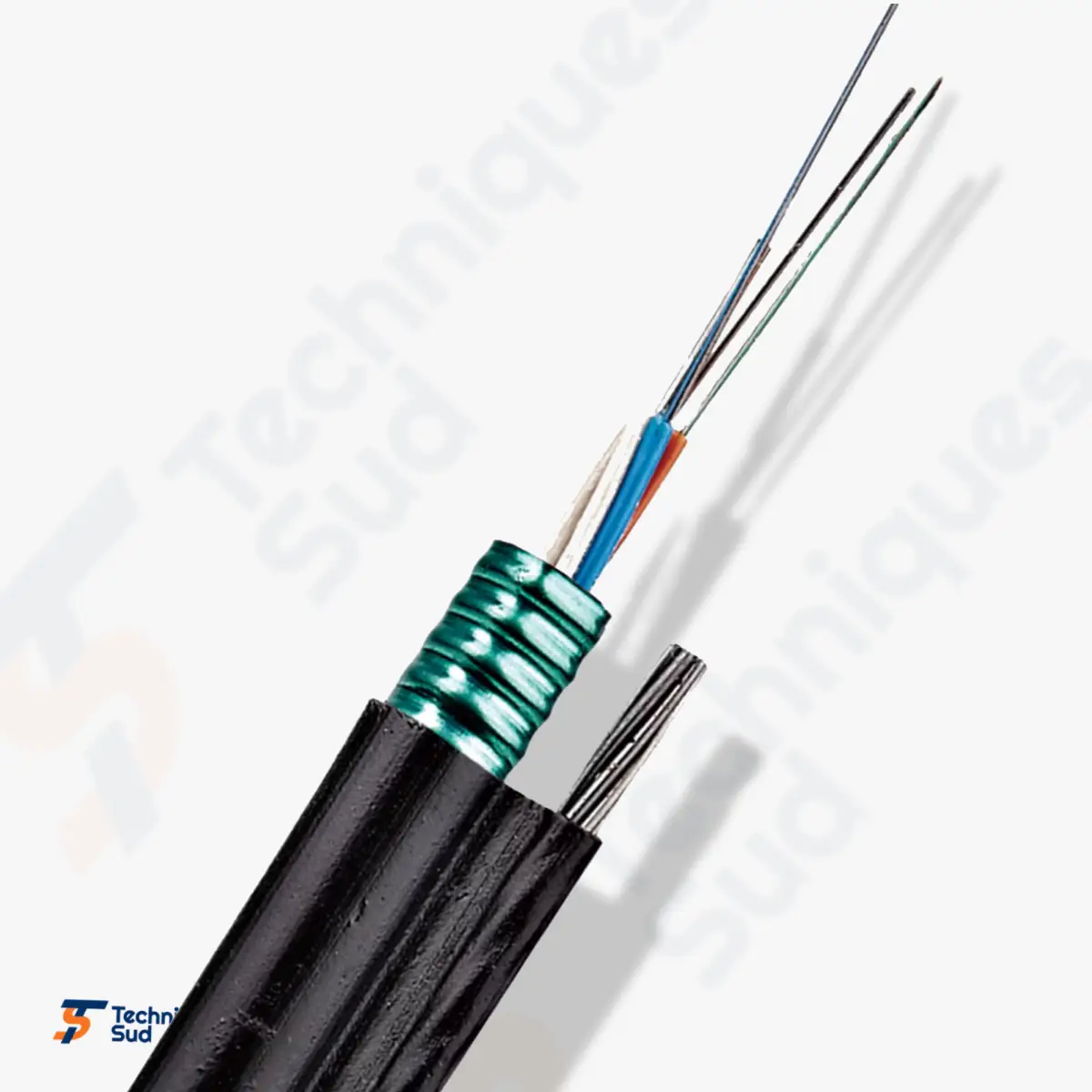 Câble Fibre Optique 6 Brins Monomode OS2 Armé – Extérieur (prix au mètre)