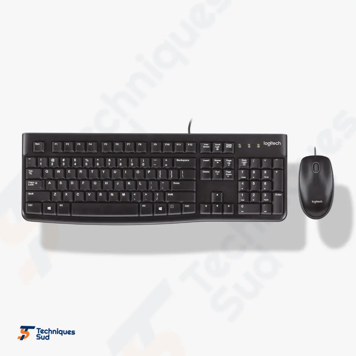 Logitech MK120 – Ensemble Clavier et Souris Filaire USB AZERTY