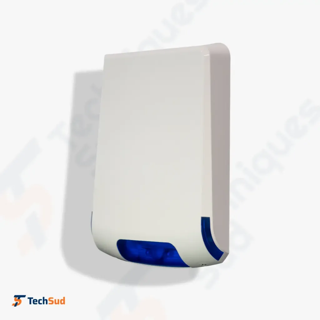 Teletek SR300B – Sirène Extérieure Filaire avec Flash Bleu pour Alarme
