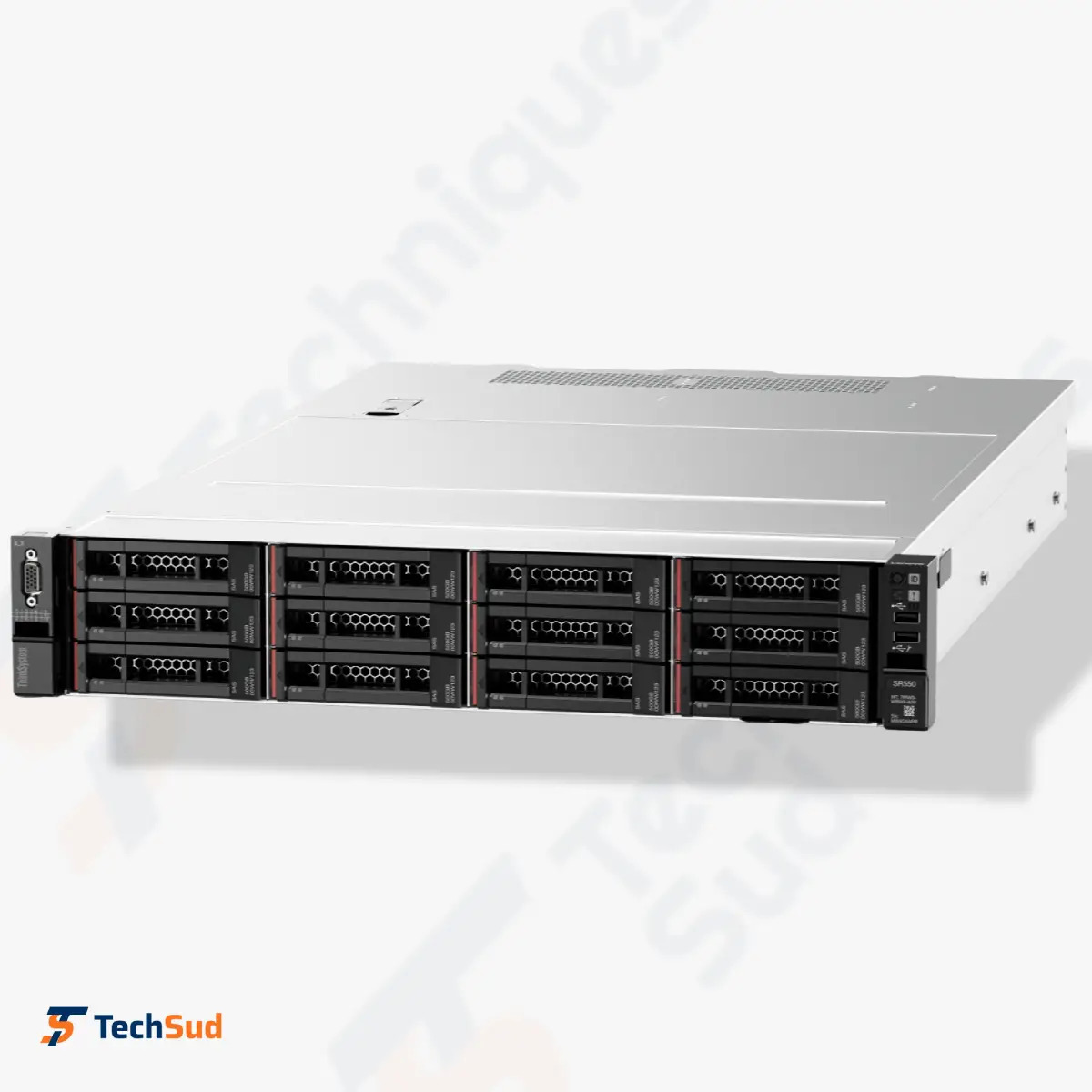 Lenovo ThinkSystem SR550 – Serveur Rack 2U Xeon Silver 4208, 16 Go, Sans Disque