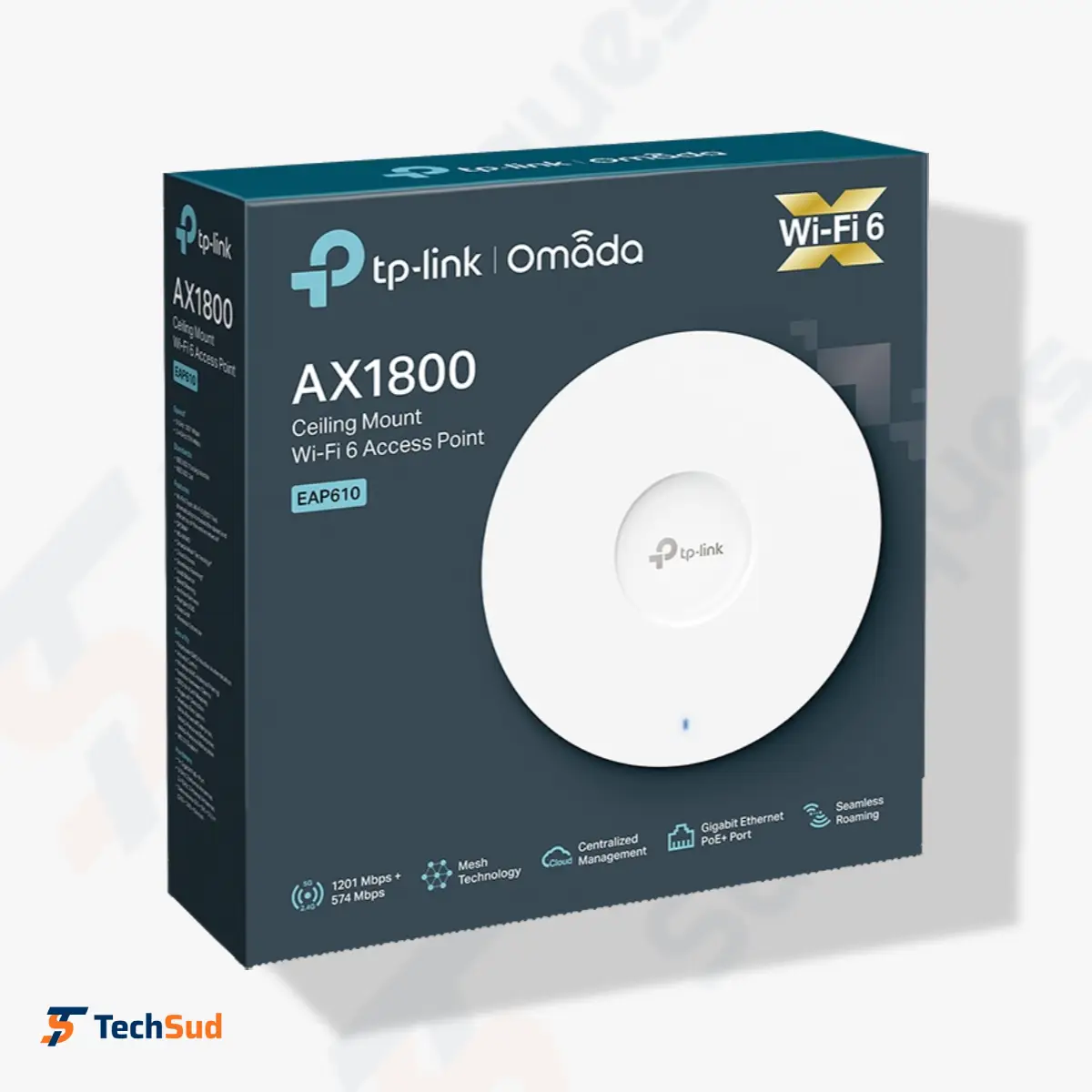 TP-Link Omada EAP610 – Point d'Accès Wi-Fi 6 AX1800 Plafonnier PoE
